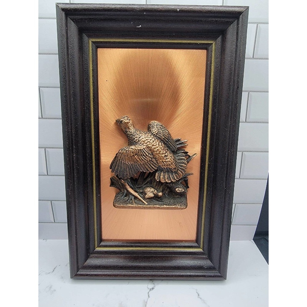 Vintage Art piece by COPPERAMA Inc., "BOB WHITE" signed by Victor